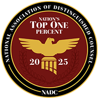 National Association of Distinguished Counsel | Nation's Top One Percent 2025 | NADC